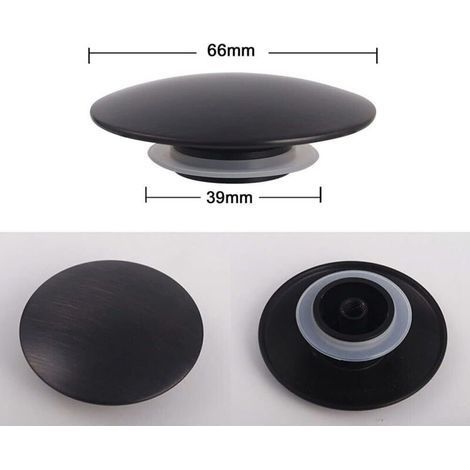 Klick-Klack-Ablaufgarnitur – Mattschwarz – Für Bad- oder Küchenspülen – 66 mm (1/4)