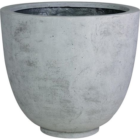 Bac en Polystone Landi Ext. Egg D 70 x H 60 cm Gris ciment - dimhaut: H 60 cm - couleur: Gris ciment