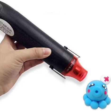 Mini pistolet thermique, noir, longueur 22,5 cm, 1 pièce Outil électrique à pistolet thermique pour sécher la peinture (1/5)