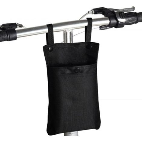 Sacoche de guidon vélo imperméable avec poche en filet, porte-téléphone, pour VTT, vélo de route et trottinette, rangement avant pratique. (1/5)