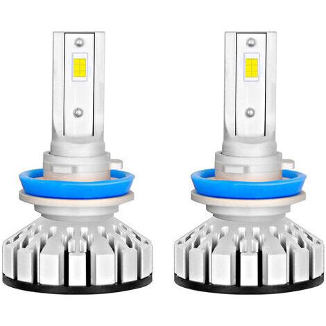 Phares LED Lampes Kit d'éclairage de conversion tout-en-un H11 H8 H9 HB2 9003 6000K 8000LM pour coffre de voiture SUV - H11 H8 H9 (1/5)