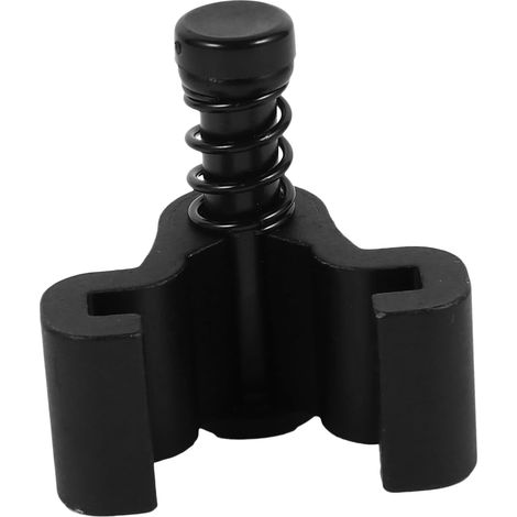 Guide de sol pour porte de grange coulissante acier carbone, noir (1/5)