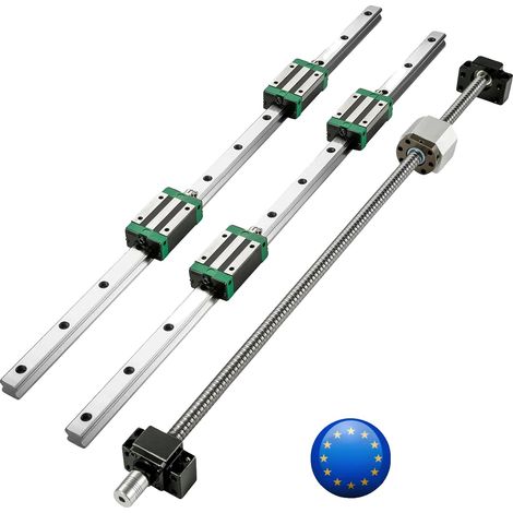 Linearführung, 20mm Durchmesser, 1500mm Länge, 5mm Steigung, DSG2005 Muttergehäuse, HGH20CA Wagen (1/5)