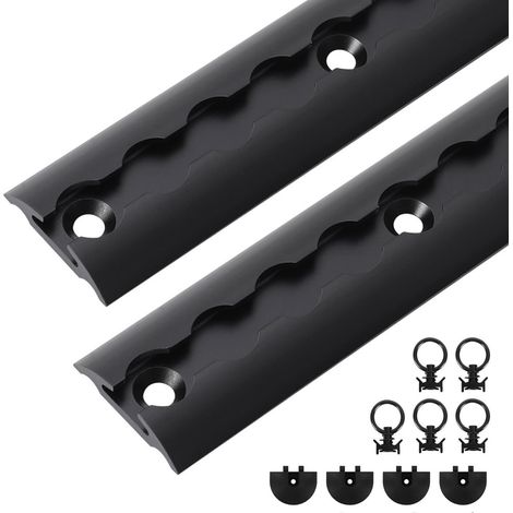 TolleTour Rail d'arrimage 1 m aluminium Noir pour arrimage et fixation (1/5)