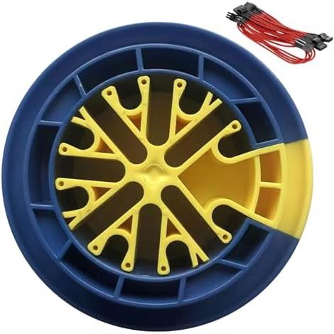 Peigne de câble Kit gestion des câbles Outil pour la câbles, tirage en douceur empêche les enchevêtrements Bleu/Jaune - (1/5)
