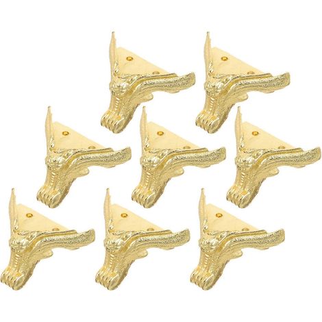 8 boîtes de rangement compactes et pratiques en bois de 25 x 33 mm avec pieds en alliage et accessoires de meubles plaqués or (1/5)