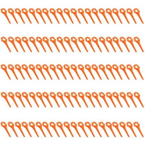Lot de 100 Lames Rechange Plastique FUXTEC – Coupe Gazon 20V FX-E1RT20 (1/4)