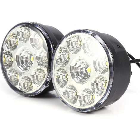 2X Ampoules LED 9SMD Blanc Jour Auto Feu De Route Antiblouard DRL Anti-Brouillard (1/5)