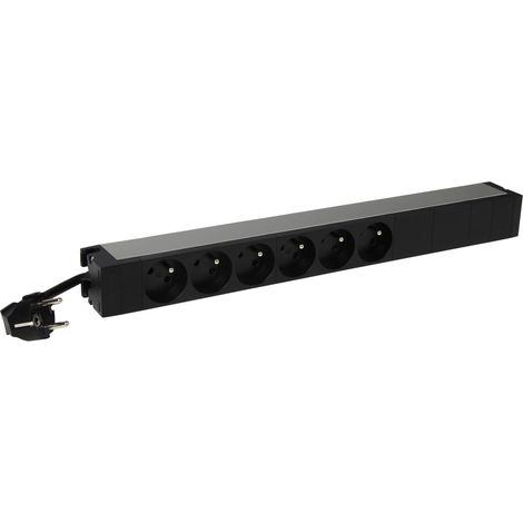 PDU standard 19 pouces 1U LCS³ avec 6 prises 2P+T et cordon d'alimentation 3m avec fiche 2P+T 16A LEGRAND 646805 (1/4)