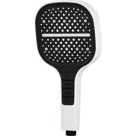 Pommeau de Douche Grande Carrée avec Commande à Une Main Pommeau de Douche Haute Pression avec 7 Modes de Douche,Blanc