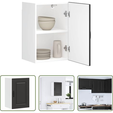 Wandregal - Küchen-Hängeschrank Kalmar Schwarz Holzwerkstoff (1/5)