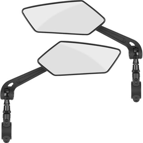 Juego de dos espejos retrovisores plegables para bicicleta, giratorios 360°, seguros y fiables, espejos universales para manillar. (1/3)