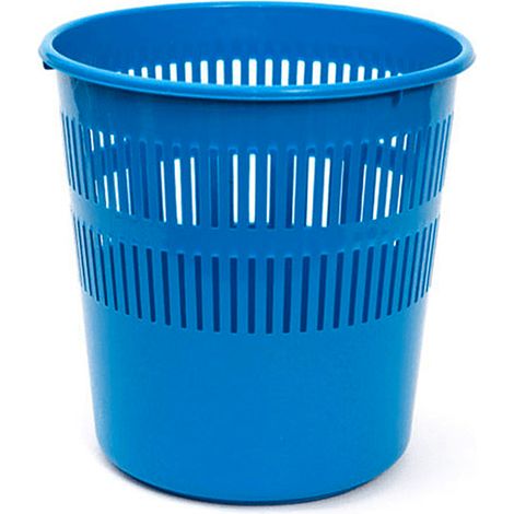 Papelera rejilla plastico 12 Litros Azul (1/4)