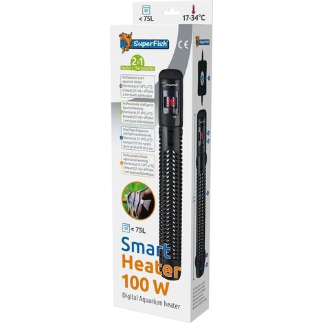 Chauffage Aquarium Superfish 100W : Qualité et Professionnel. Pour aquariums 75 litres (1/2)