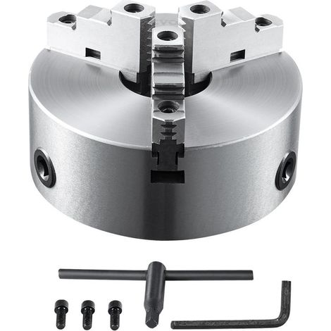 Mandrin de Tour 3 Mâchoires Auto-Centrant VEVOR 250 mm Mors Réversibles Plage 6-250 mm Corps HT300 pour Tours et Fraiseuses (1/5)