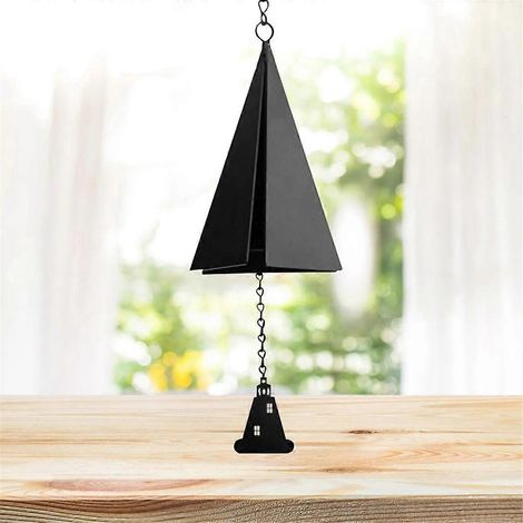 Carillon éolien triangulaire en fer, pendentif décoratif - (1/5)