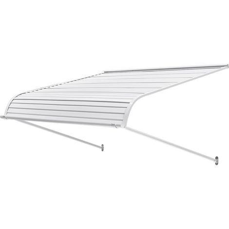 VEVOR Pensilina per Finestra Porta da 1219 x 1066 mm Tettoia per Porta Ingresso, Lega di Alluminio Antiruggine, Pensilina per Patio Esterna, per Protezione da Pioggia, Neve e Luce Solare (1/5)