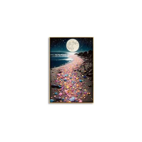 Impression sur toile, couleurs laquées, avec cadre -a- 60x3,5 x90 (1/5)