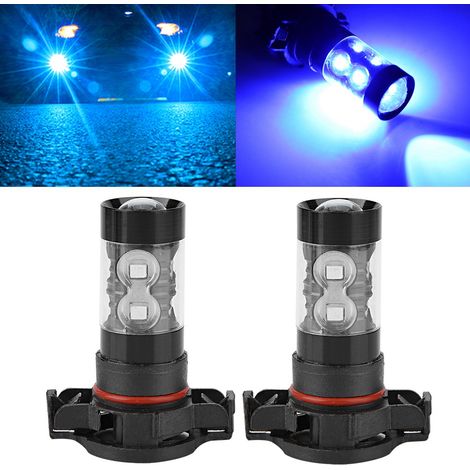 Kit 2 Ampoules LED Bleu 50W 6500K Phares de Voiture Feux de Brouillard Lampe Conduite (1/5)