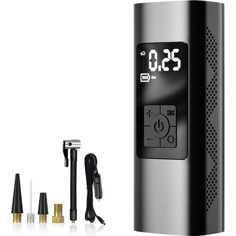 Compresseur d'air Portable, pompe à Air Rechargeable de 150 PSI pour pneus de voiture, pompe à Air de voiture, gonfleur numérique Portable sans fil pour voiture/Pompe à air filaire (1/5)