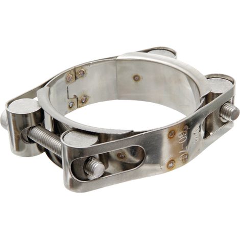 Fascetta stringitubo per tubo idraulico da 24 mm di diametro, 100-110 mm, in acciaio inox.