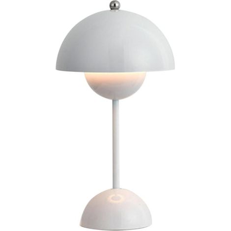 Lampada da tavolo nordica danese a forma di bocciolo di fiore, decorazione per scrivania, lampada da comodino (contattare per il pagamento), bianca, taglia unica.