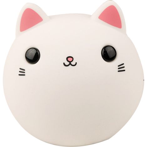 Veilleuse Chat En Silicone - Lumière Douce Led - Batterie Rechargeable 1200mah - Pour Chambre Enfant Et Cadeau - 1 Pièce (1/5)