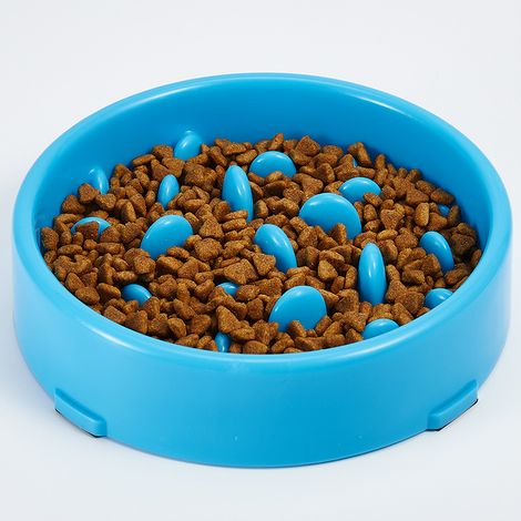 Bol Antidérapant Design Pet Slow Food Bowl (bleu) (1/4)