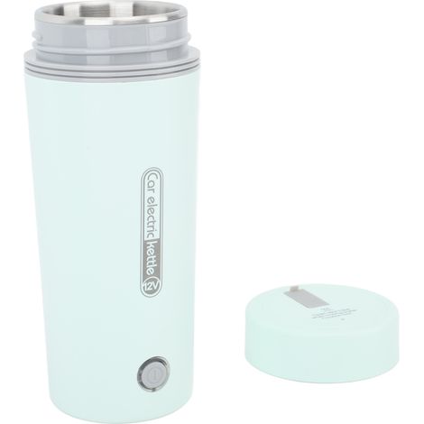 Elektrischer Wasserkocher mit Schnellheizfunktion, intelligenter Steuerung, Trockengehschutz, 350 ml Fassungsvermögen, tragbarer Isolierbecher für Auto und Reisen, hellgrün, 24 V, 140 W (1/5)