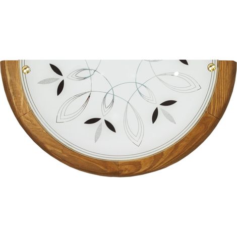Plafoniera Candellux Rustica 11-06608 legno bianco 30cm E27 (1/5)