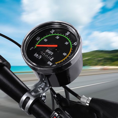 Cyclocomputer Mécanique Vélo - Compteur Vitesse, Distance et Temps - Accessoire Cyclisme (1/5)
