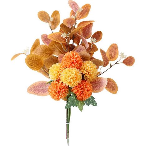 Künstlicher Anemonen-Blumenstrauß für Brautpartys, künstliche Blumen, Kunstball-Chrysanthemen-Blumenstrauß (1/5)