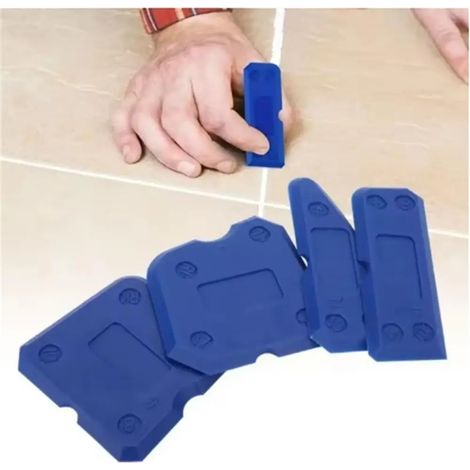 4 grattoirs en silicone pour ciment et verre