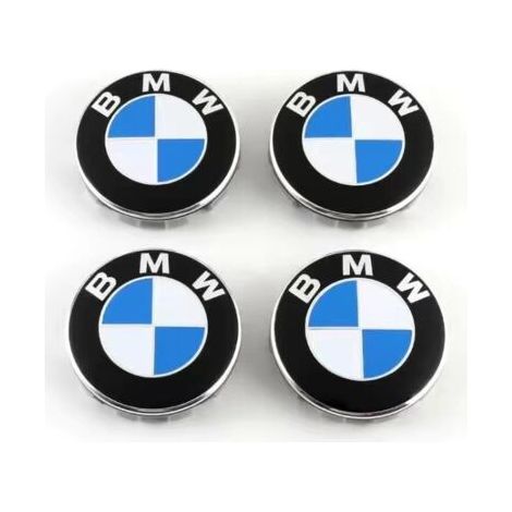 BMW Emblem-Auto 68mm Felgen – 4er-Set, für Pkw, schwarz, weiß, blau, silber