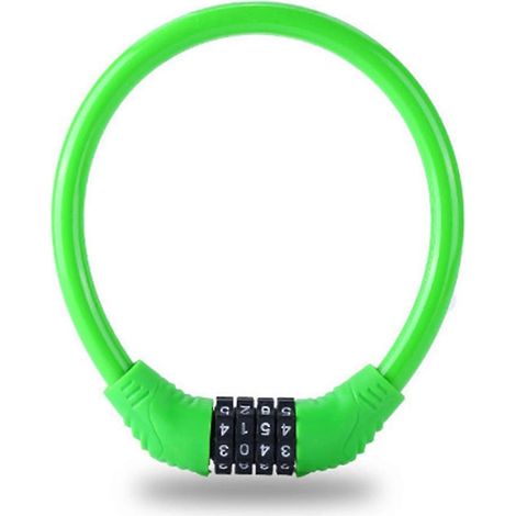 Lock Bike Lock Cable Coiled Secure 4-Digit Password Setting Bike Lock for Bicycle Mountain Bik Outdoors