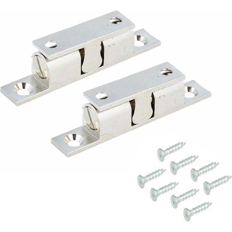 Paar Doppelkugelschnäpper Doppelkugelschnapper Kugelschnapper vernickelt 43mm