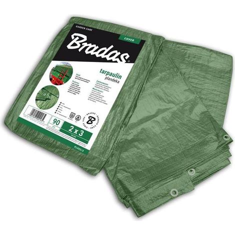 BÂCHE RENFORCÉE VERTE 90g 8 x 12m BRADAS (1/3)