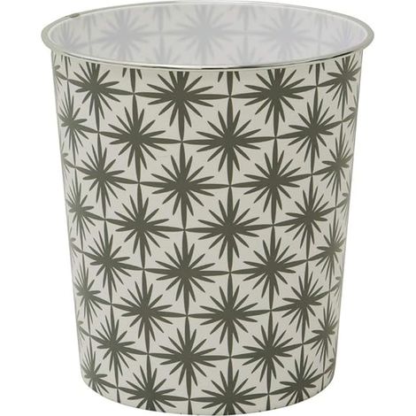 Geometric Grey Waste Paper Bin, Small (1/4)