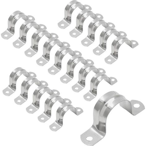 1 collier de serrage en U, acier inoxydable 304, diamètre 25 mm, fixation tuyau eau/air/gaz, usage industriel et automobile (1/5)