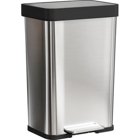 60-Liter-Edelstahl-Treteimer mit Soft-Close-Deckel (1/5)