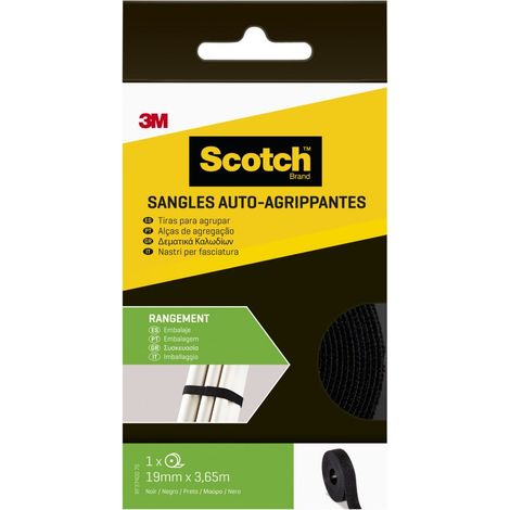 Tira para agrupar a medida negro 19 mm x 3,65 m (1/3)