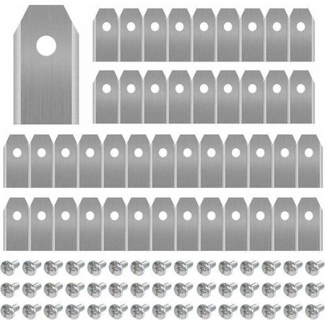 Lame de tondeuse,45 x Lames de Couteau en Titane pour Toutes Les Tondeuses Robotiques Husqvarn/Automower/ Yardforce/Gardena(3g-0.75mm) Avec 45 Vis, Lames de Rechange pour Modèles 105,310,315 (1/5)