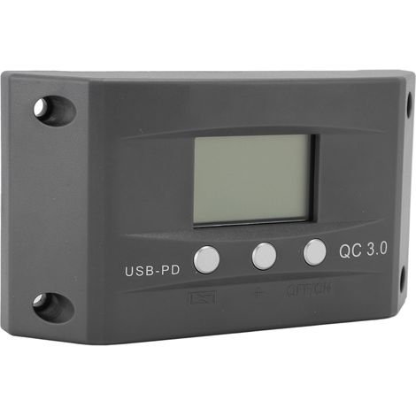 Régulateur solaire MPPT 12V/24V auto adaptatif avec écran LCD LED USB double réglage intelligent pour panneau solaire camping extérieur 30A (1/5)