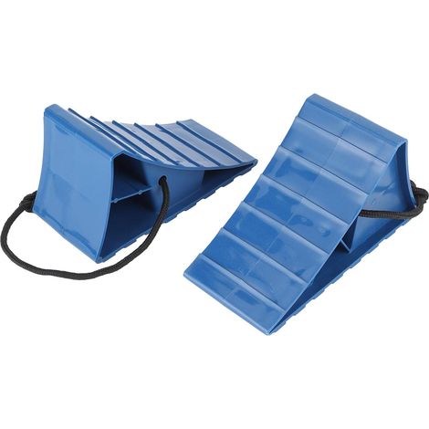 2 Pack Tire Stoppers, Portable Rubber Wheel Chock Anti Slip Tire Stop Block Parking Accessories for Car Trailers Caravans Motorcycle Trucks (1/5)