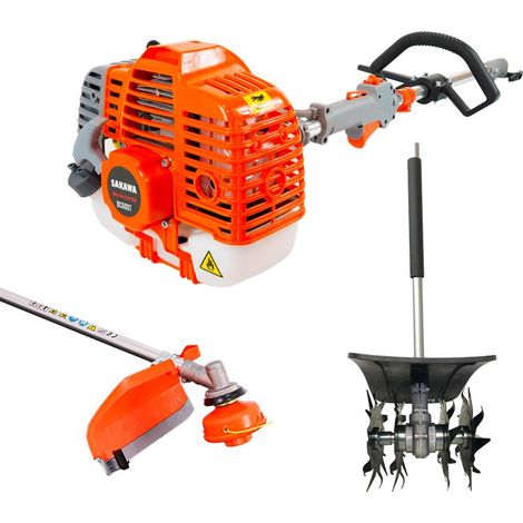 Sakawa – Débroussailleuse thermique 52.7cc – Moteur 2 temps 2.5cv – Système de démarrage facile – Accessoires professionnels inclus