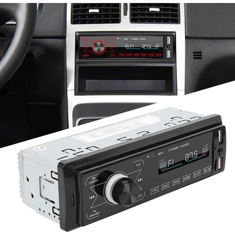 Autoradio MP3 avec double port USB et Bluetooth, système audio stéréo, écran tactile et éclairage coloré (1/5)