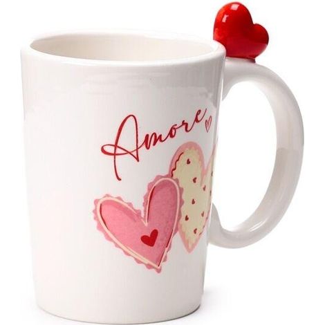 Keramikbecher „Cupidos Herz“ mit Herzmotiv