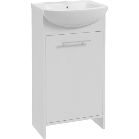 Mobile bagno Frigo con lavabo, bianco, 84x45 cm, freestanding (1/4)