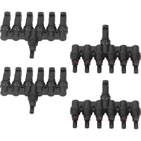 2er-Pack Solar-PV-Steckverbinder, Stecker und Buchse (PPO-Gehäuse), 1000-V-Photovoltaikanlage, 6 mm²-Kabel, wasserdichte Verschraubung (1/5)