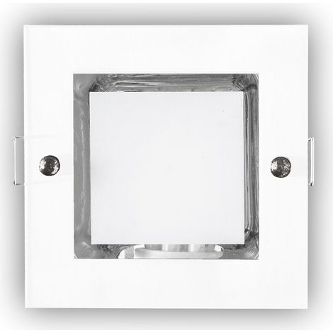 Downlight LED cuadrado empotrable “Mini Down” E27 (bombilla incluida) IP20 7,7x12x12cm color blanco (1/2)